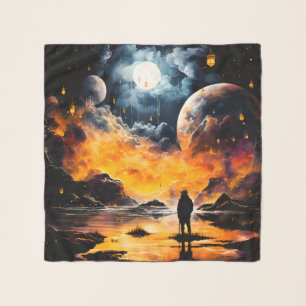 Astronaut Traveler Cosmic Horizon Journey Scarf
