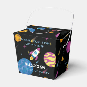 Astronaut Travelling Galaxy Birthday Favor Box