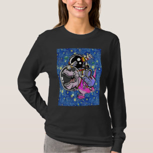 Astronaut Trex Space Dabbing Paint T-Shirt