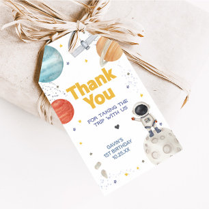 Astronaut Trip Around the Sun Birthday Favor Tags