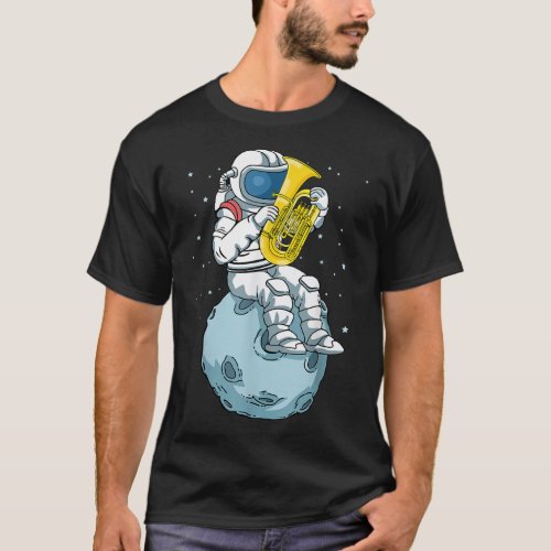 Astronaut Tuba Player Music Lover Kids Big Band Tu T_Shirt
