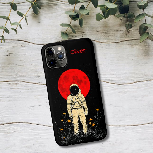 Astronaut Under the Red Moon Case-Mate iPhone Case (Creator Uploaded)