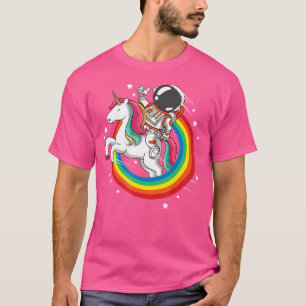 Astronaut Unicorn Space Galaxy Magical Rainbow T-Shirt
