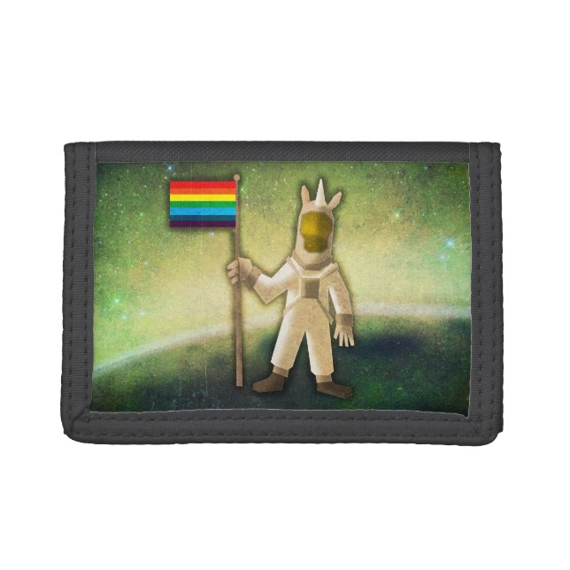 Astronaut Unicorn Tri-fold Wallet (Front)