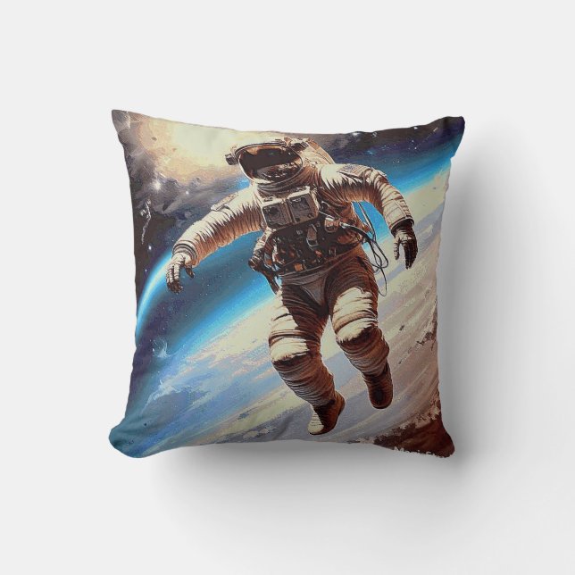 ASTRONAUT UNTETHERED THROW PILLOW (Front)