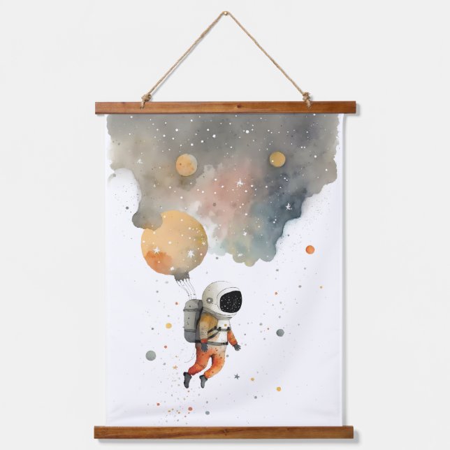 Astronaut watercolour hanging tapestry (Front)