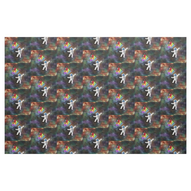 Astronaut with Balloons Fabric (Fat Quarter)