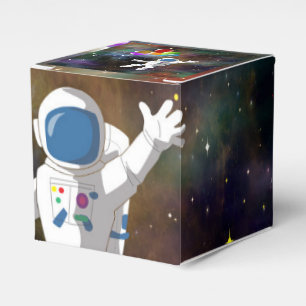 Astronaut with Balloons Favor Boxes