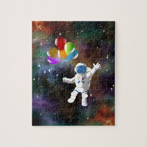 Astronaut with Balloons Jigsaw Puzzle