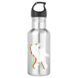 Astronaut with boombox stainless steel water bottle