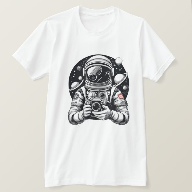 Astronaut with camera T-Shirt (Design Front)
