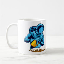 Astronaut With Coffee Barista