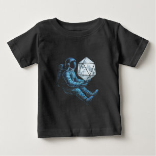 Astronaut with Moon Dice Baby T-Shirt