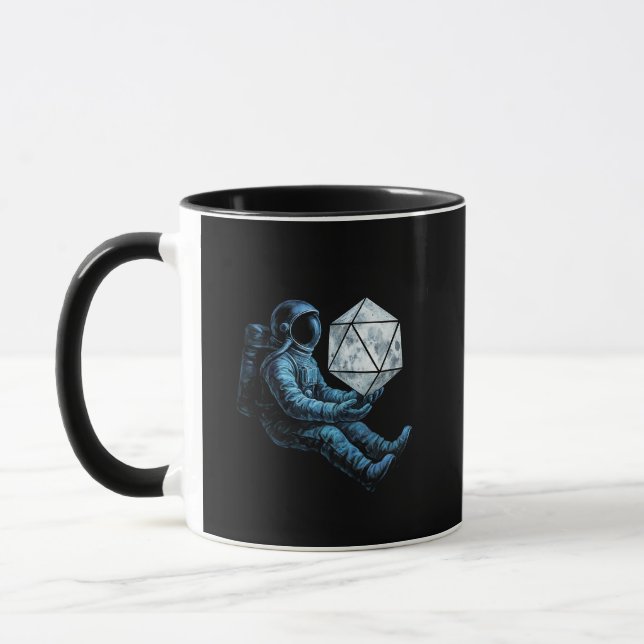 Astronaut with Moon Dice Mug (Left)