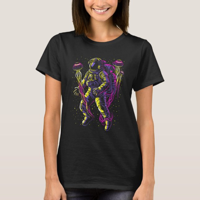 Astronaut with space jellyfish T-Shirt (Front)