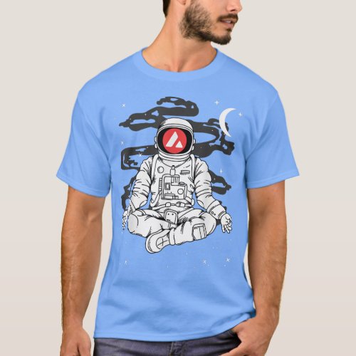 Astronaut Yoga Avalanche AVAX Coin To The Moon Cry T_Shirt