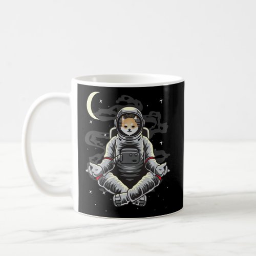 Astronaut Yoga Dogelon Mars Elon Coin To The Moon  Coffee Mug