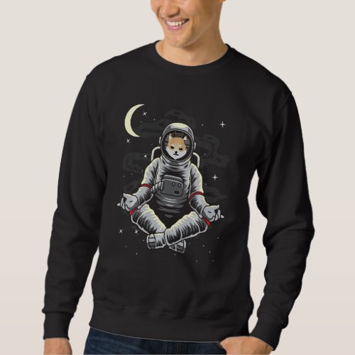 Astronaut Yoga Dogelon Mars Elon Coin To The Moon  Sweatshirt