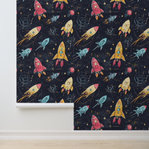 Astronautical-themed wallpaper for sci-fi lovers