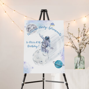 Astronauts and Space Welcome Birthday Foam Board