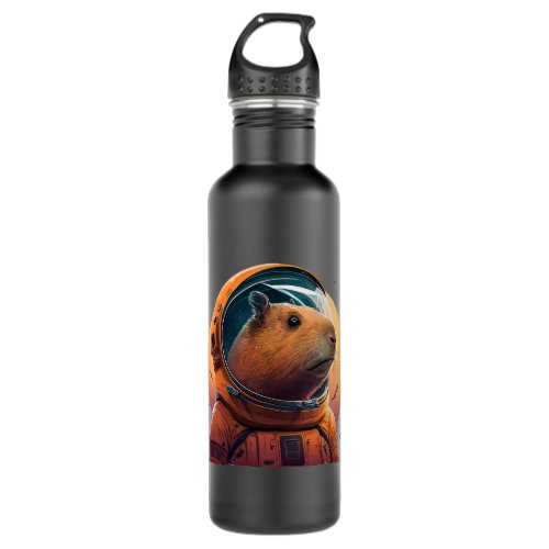 Astronauts Capybara Cute and funny Capybara Astron Stainless Steel Water Bottle