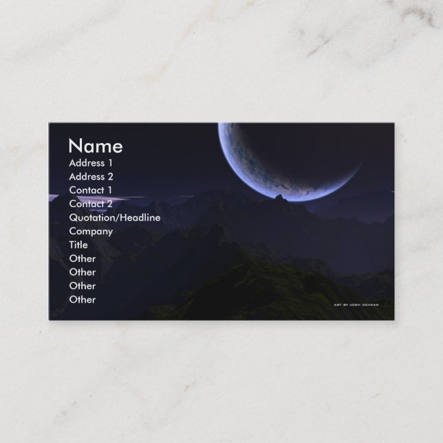 Astronaut's Dream Business Card Template (Front)