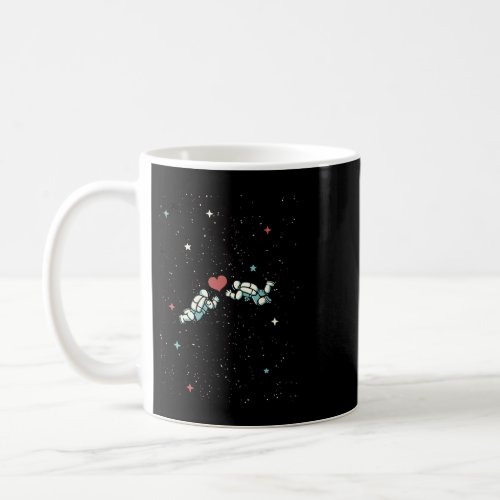 Astronauts Floating in Space Valentines Couple Gal Coffee Mug