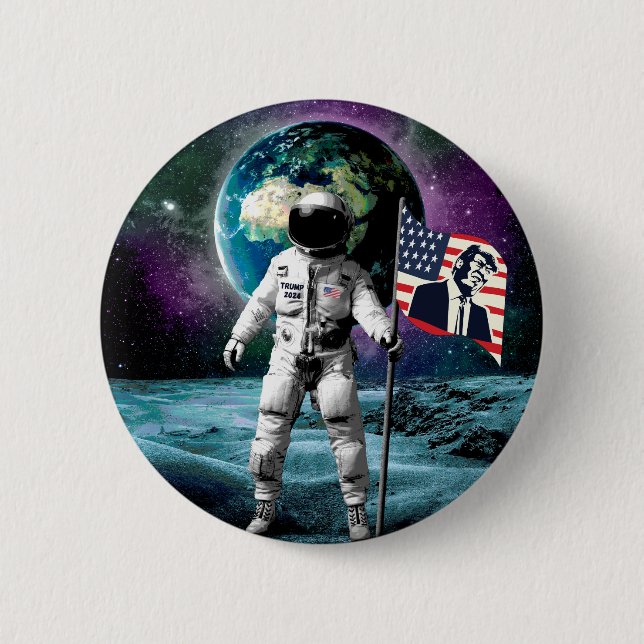 Astronauts for Trump 2024 Invitation Button (Front)