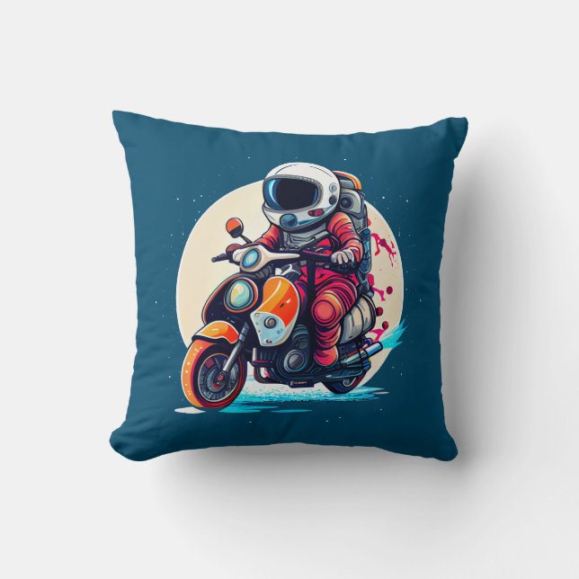 Astronaut's Highway Throw Pillow (Front)