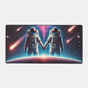 Astronauts in Love Desk Mat