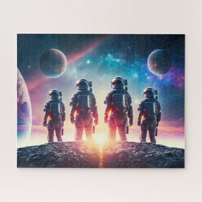 Astronauts in space jigsaw puzzle (Horizontal)