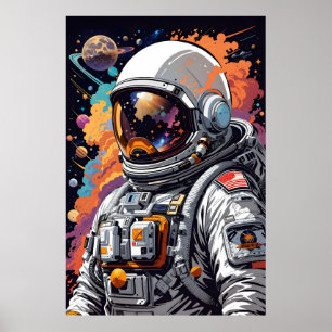 Astronauts In Space Poster
