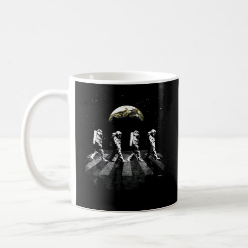Astronauts in Walking in Space Earth Moon  Coffee Mug