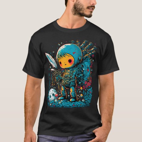 Astronauts Little Astronaut Boy in a Space Planet T_Shirt