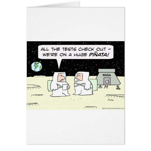 astronauts nasa moon pinata earth cards (Front)
