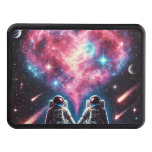 Astronauts & Nebula Heart Trailer Hitch Cover