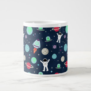 Astronauts Planets Rockets and Aliens Giant Coffee Mug