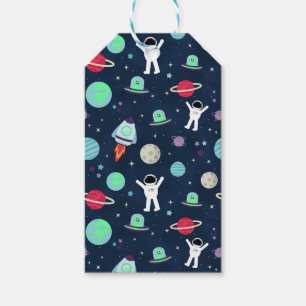 Astronauts Planets Rockets and Aliens Gift Tags