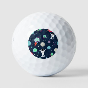 Astronauts Planets Rockets and Aliens Golf Balls