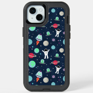 Astronauts Planets Rockets and Aliens iPhone 15 Plus Case