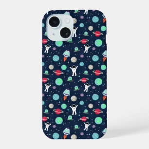 Astronauts Planets Rockets and Aliens iPhone 15 Case