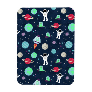 Astronauts Planets Rockets and Aliens Magnet