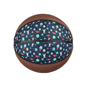 Astronauts Planets Rockets and Aliens Mini Basketball