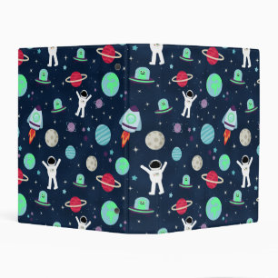 Astronauts Planets Rockets and Aliens Mini Binder