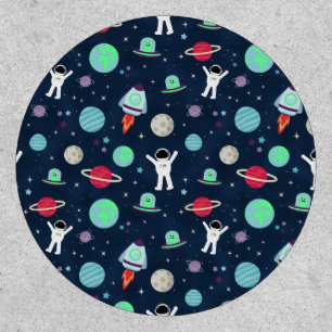 Astronauts Planets Rockets and Aliens Patch