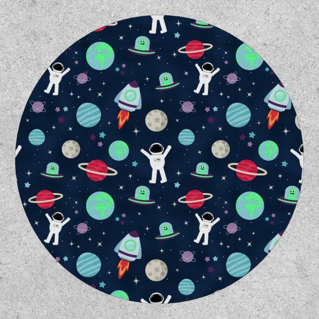 Astronauts Planets Rockets and Aliens Patch (Front)