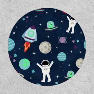 Astronauts Planets Rockets and Aliens Patch