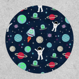 Astronauts Planets Rockets and Aliens Patch