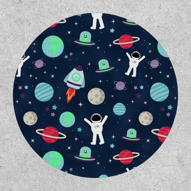 Astronauts Planets Rockets and Aliens Patch (Front)
