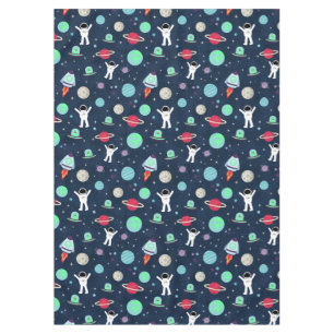 Astronauts Planets Rockets and Aliens Tablecloth